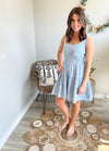 Baby blue tiered dress